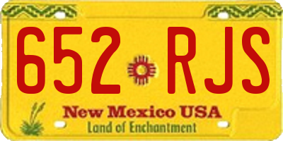 NM license plate 652RJS