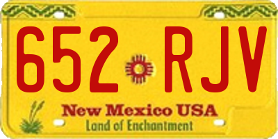NM license plate 652RJV