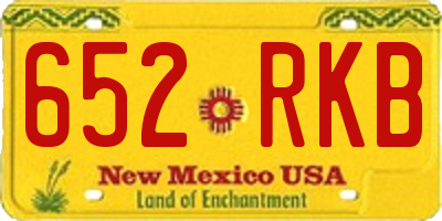 NM license plate 652RKB