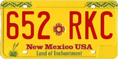 NM license plate 652RKC