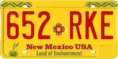 NM license plate 652RKE