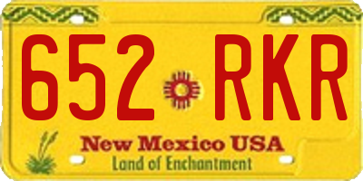 NM license plate 652RKR