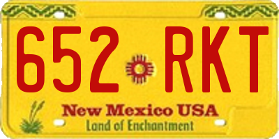 NM license plate 652RKT