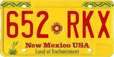 NM license plate 652RKX