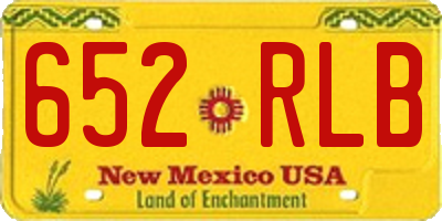 NM license plate 652RLB