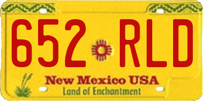 NM license plate 652RLD