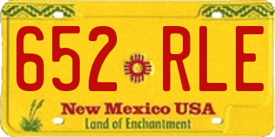 NM license plate 652RLE