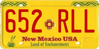 NM license plate 652RLL