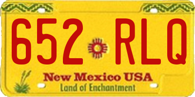 NM license plate 652RLQ