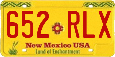 NM license plate 652RLX