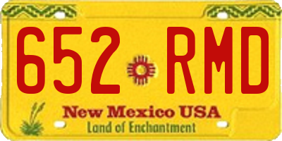 NM license plate 652RMD