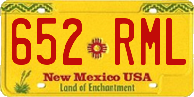NM license plate 652RML