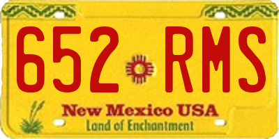 NM license plate 652RMS