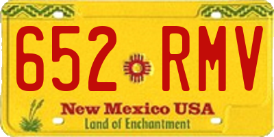 NM license plate 652RMV