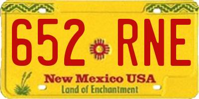 NM license plate 652RNE