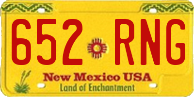 NM license plate 652RNG