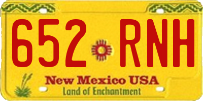 NM license plate 652RNH