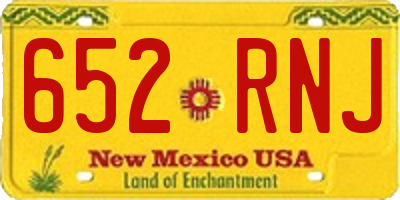 NM license plate 652RNJ