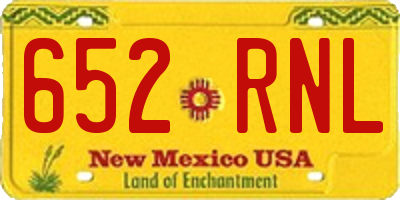 NM license plate 652RNL