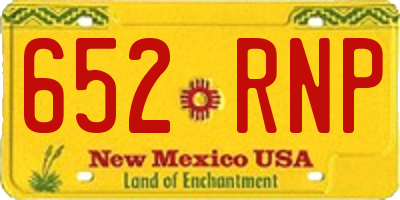 NM license plate 652RNP