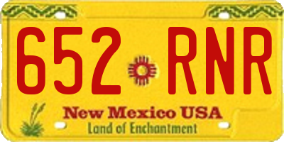 NM license plate 652RNR