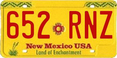 NM license plate 652RNZ