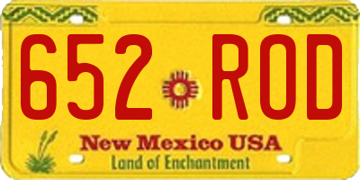 NM license plate 652ROD