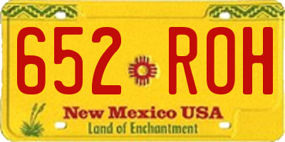 NM license plate 652ROH