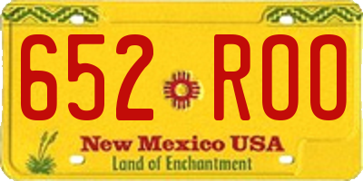 NM license plate 652ROO