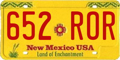 NM license plate 652ROR
