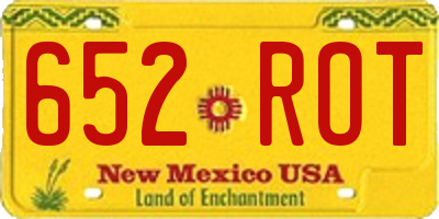 NM license plate 652ROT