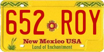 NM license plate 652ROY
