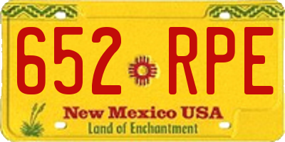 NM license plate 652RPE
