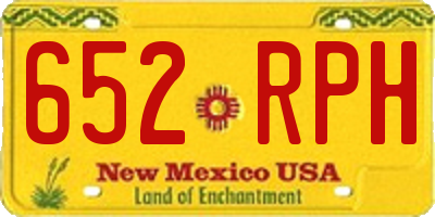NM license plate 652RPH