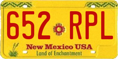 NM license plate 652RPL