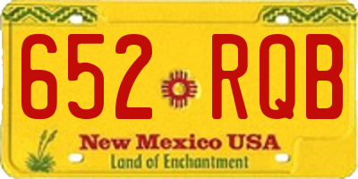 NM license plate 652RQB
