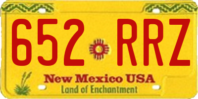 NM license plate 652RRZ