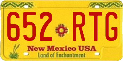 NM license plate 652RTG