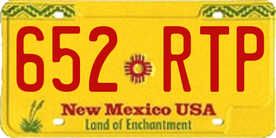 NM license plate 652RTP