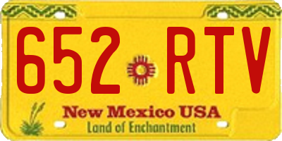 NM license plate 652RTV