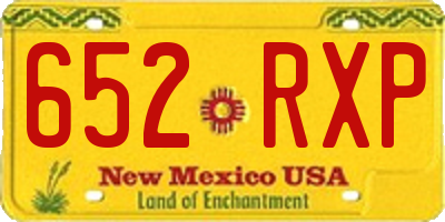 NM license plate 652RXP