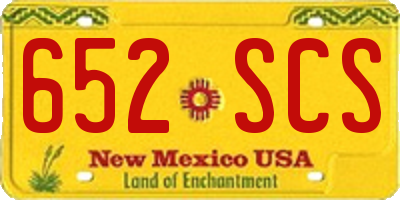 NM license plate 652SCS