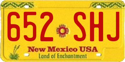 NM license plate 652SHJ