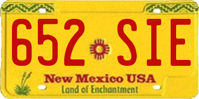NM license plate 652SIE
