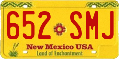 NM license plate 652SMJ