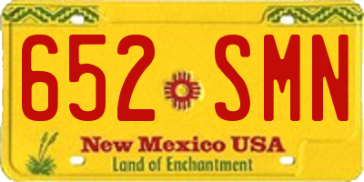 NM license plate 652SMN