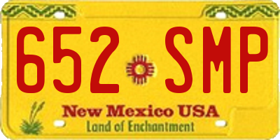 NM license plate 652SMP