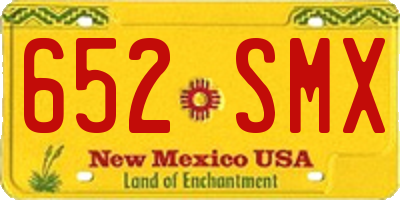 NM license plate 652SMX