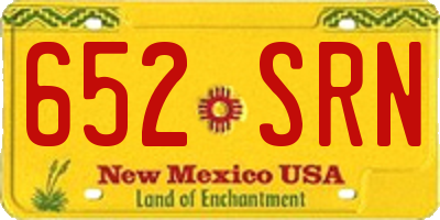 NM license plate 652SRN