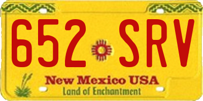 NM license plate 652SRV